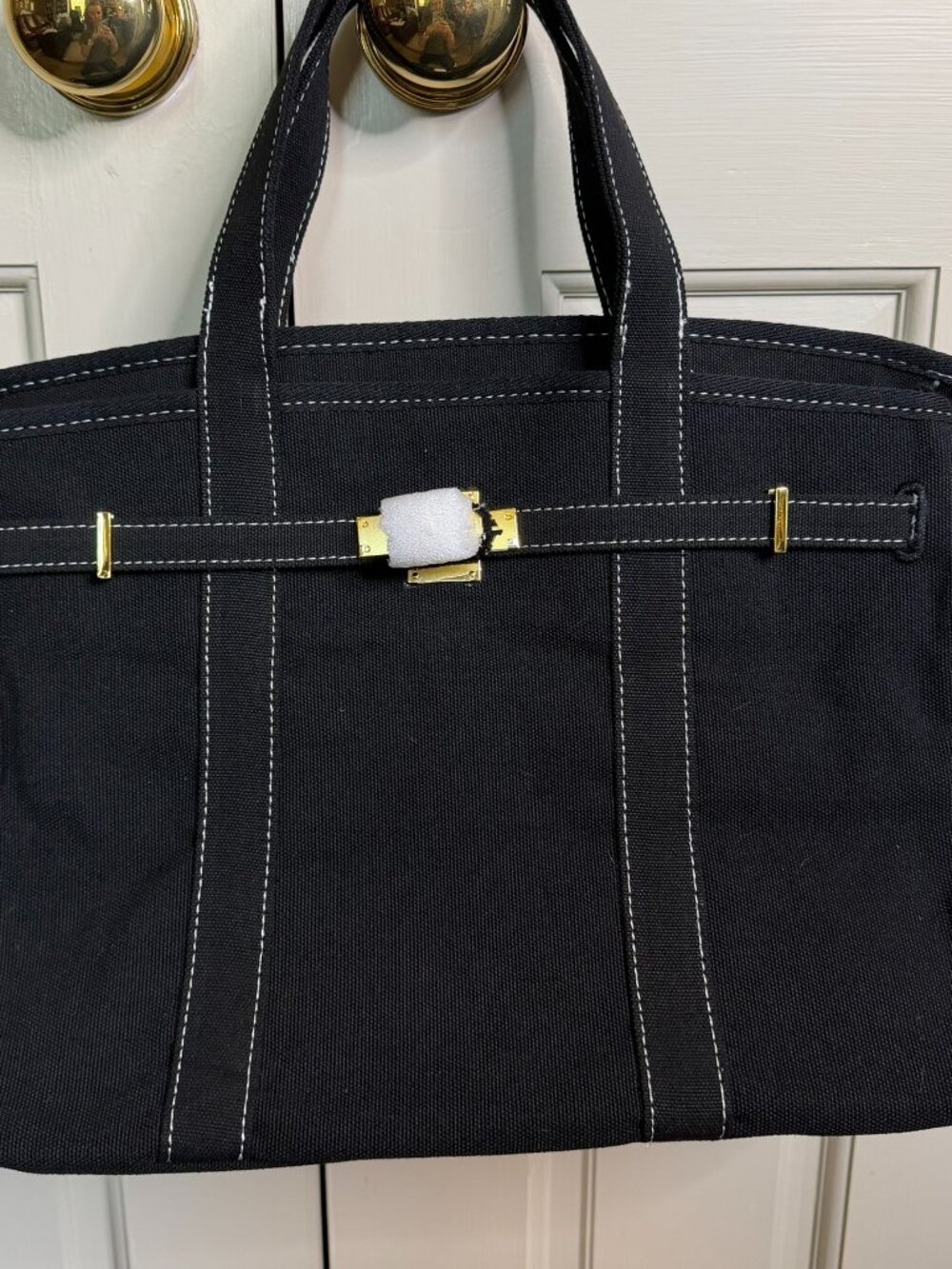 Spring Sundara Bag with Matching Fringed Twilly - BLACK - Picture 7 of 14